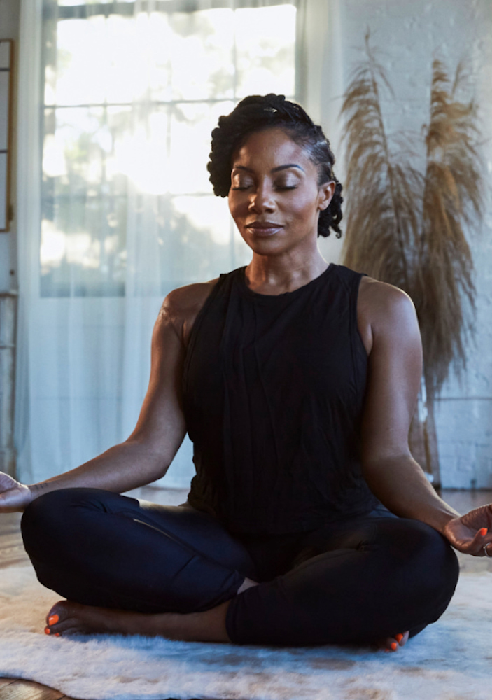 person meditating